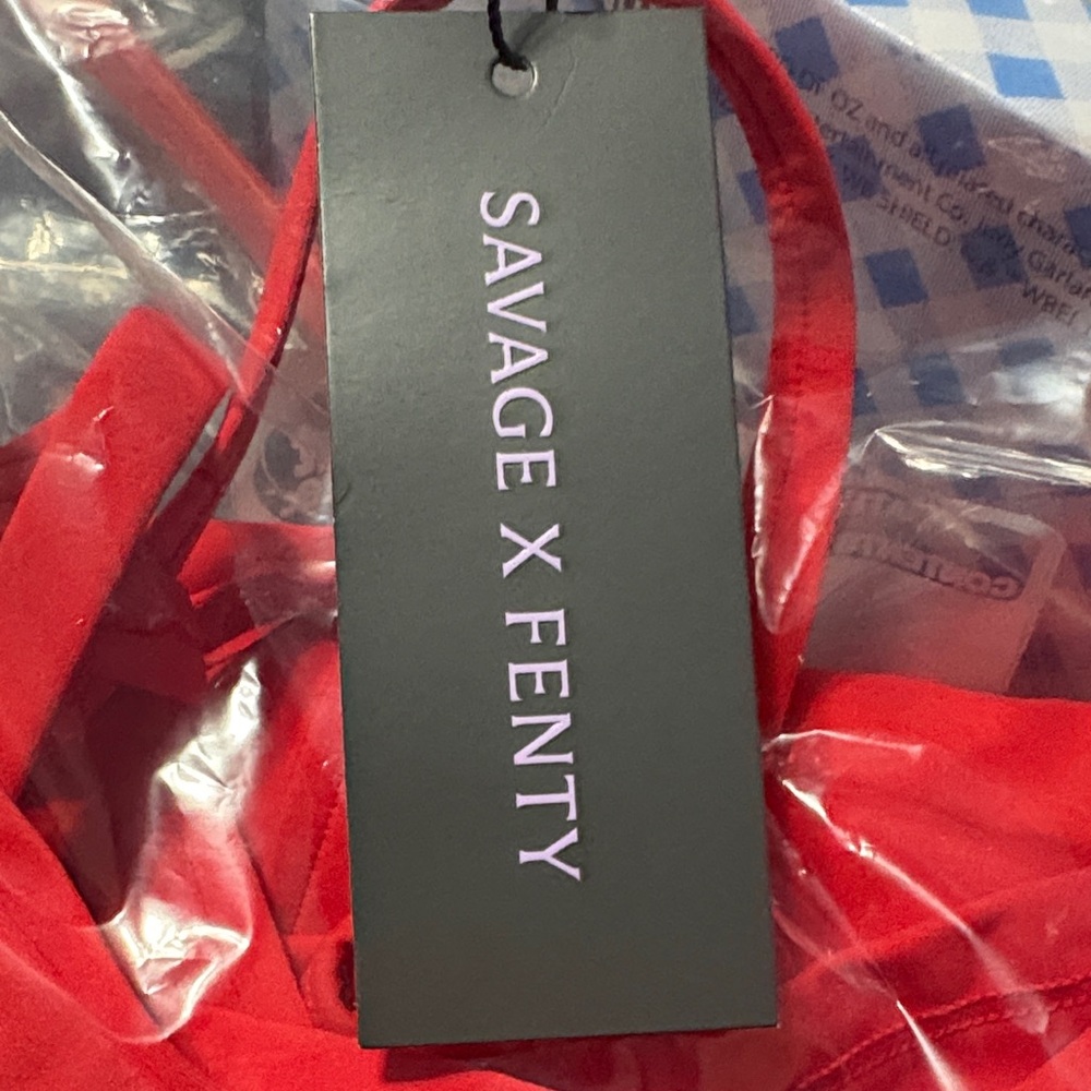 Savage X Fenty Vibrant Red Mini Dress with Shorts Underneath SOLD OUT! - Picture 8 of 9